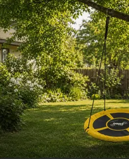 Záhradný nábytok Chomik Záhradná hojdačka bocianie hniezdo CHILLNEST | žltá 100 cm