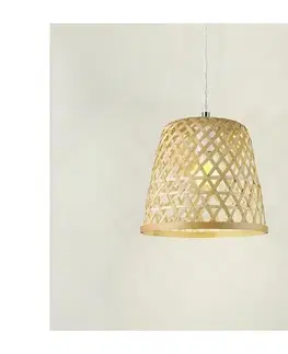 Svietidlá Eglo 55696 - Závesný luster KIRKCOLM 1xE27/60W/230V béžový 55696