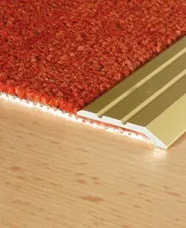 Přechodové lišty a profily Prechodový ukončovací profil pre krytiny do 3 mm (samolepiaci) Šampaň E02