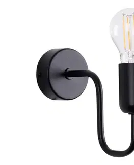 Svietidlá  SL.1445 - Nástenná lampa VECTOR 1xE27/15W/230V čierna SL.1445