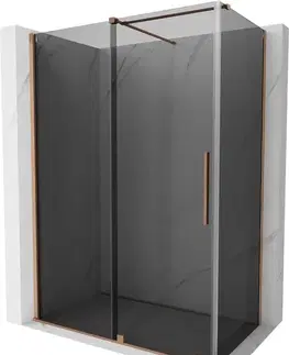 Sprchovacie kúty MEXEN/S - Velár sprchovací kút, posuvné dvere 160 x 100, grafit, meď kartáčovaná 871-160-100-41-65