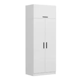 Šatňové skrine Šatníková skriňa Kale White - 2219