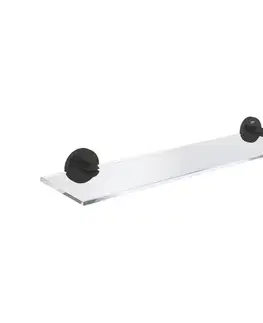 Svietidlá GROHE 412022430 - Sklenená polička START 530 mm čierna 412022430
