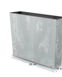 Kvetináče a truhlíky NABBI DUC600TE plastový kvetináč 60 cm sivý betón