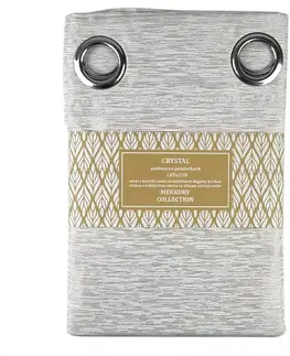 Závesy do spálne Záves na prechodkách Crystal 135x250 béžová Merkury Home