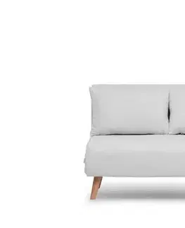 Pohovky a gauče Dvojmiestna rozkladacia pohovka Folde 2-Seater - Teddy Fabric - White