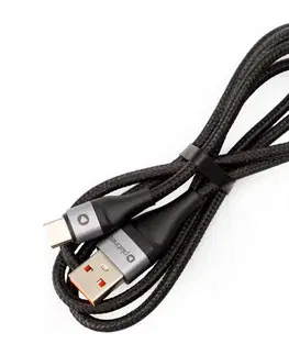 Predlžovacie káble  Pletený USB kábel USB-A / USB-C konektor 18W 1m čierna PSCCA120