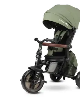 Trojkolky QPlay - Detská trojkolka 7v1 COMFO MAX zelená T70-olive