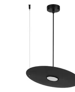 Svietidlá  Závesný luster na lanku PIATTO 1xGX53/15W/230V, priemer 35 cm, čierny MLP2909