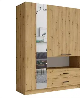 Šatníkové skrine Skriňa Turyn dub artisan
