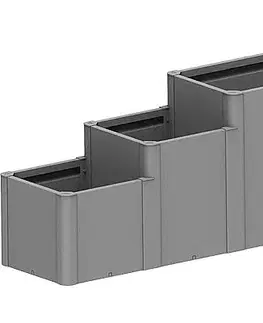 Truhlíky Biohort Vyvýšený záhon BIOHORT Davinci 3 - 201 x 53 x 77 cm (šedý kremeň metalíza)