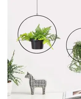 Stojany na kvetiny  SADA 2x Záves na kvetináč 25cm/30cm kov 968HBR1120