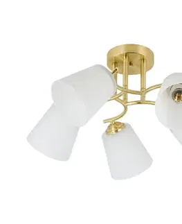 Svietidlá  Prisadený luster PAFOS 5xE27/15W/230V zlatý ML2766