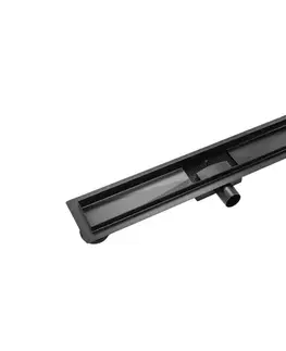 Svietidlá REA-G6602 - Odtokový žľab PURE NEOX 70 cm matná čierna REA-G6602
