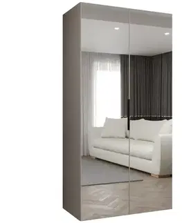 Šatníkové skrine Skriňa Marbella III 100 kašmír/čierna