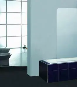 Sprchové dvere H K - Vaňová zástena PURE V2 120x140 - dvojdielna s pevným dielom, číre sklo PUREV2120