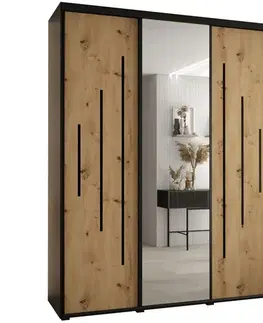 Šatníkové skrine Skriňa 45 Canaris 13 200 čierna/artisan/čierna