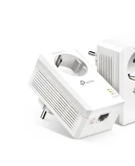 Predlžovacie káble TP-Link - Gigabitová Powerline Wi-Fi sada s priechodnou zásuvkou TPL000255