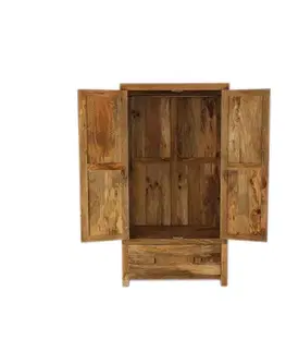 Šatníkové skrine Skriňa Hina 120x200x60 z mangového dreva