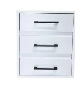 Vybavenie skríň Skrinka na kolieskach 3S biela