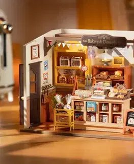 3D puzzle 3D Creative LED drevené 3D puzzle Pekáreň
