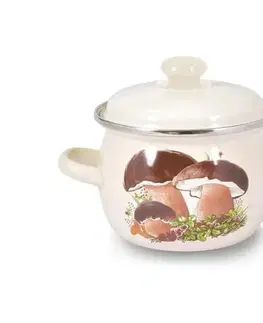 Panvice a hrnce UTC Hrniec s pokrievkou TORO 3,5 l – motív húb 4419132MM