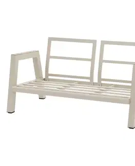 Lavica z kovu a hliníka DEOKORK Hliníková 2-miestna lavica HELIOS (ivory)