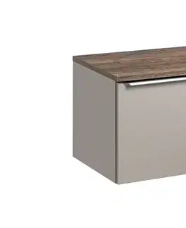 Nábytok ArtCom Kúpeľňová skrinka s doskou SANTA Fe Taupe D80/1 | 80 cm