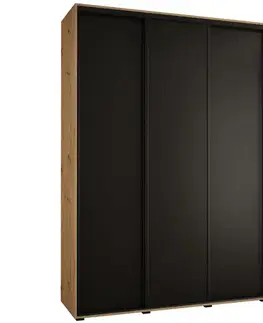 Šatníkové skrine Skriňa 45 Canaris 1 190 artisan/čierna/čierna