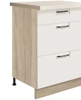 Kuchynské skrinky stojace Skrinka do kuchyne Favorit 10d Sonoma/White