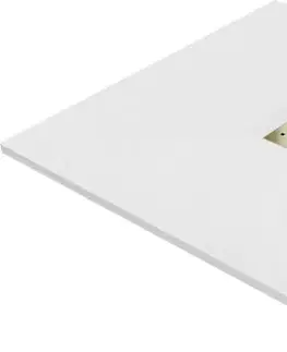 Vane MEXEN/S - Hugo sprchová vanička SMC 100 x 100, biela, krytka zlatá 42101010-G
