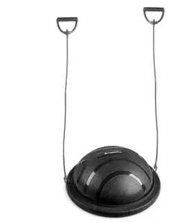 Balančné podložky Balančná podložka inSPORTline Dome Edge s gumovými expandermi čierna