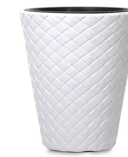 Kvetináče a truhlíky NABBI DBMT300 plastový kvetináč 30 cm biela