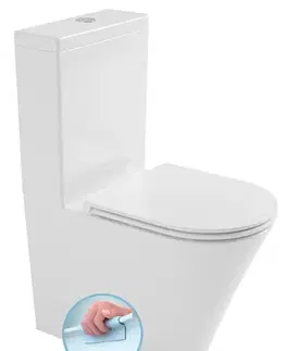 Záchody Bruckner - FEIN WC kombi, Rimless, spodný/zadný odpad, biela 201.428.4