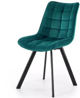 Čalúnené stoličky Stolička K332 Velvet/Kov tyrkysová