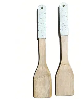 Dekorácie a bytové doplnky Jednoduchá obracačka bambus biela rukoväť 32*6cm ut03732bs17