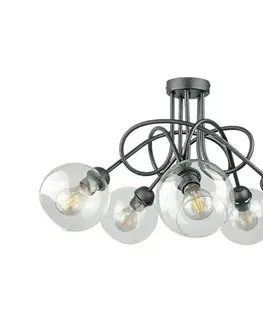 Svietidlá Keter Lighting Prisadený luster EVIE 5xE27/60W/230V antracit/číra 2805