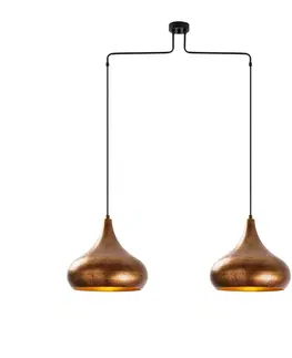 Svietidlá Závesný luster Muba - 11551, medená
