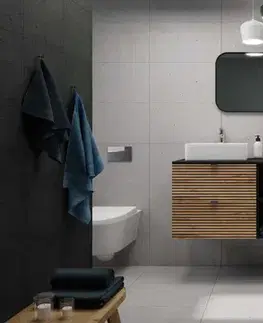 Skrinky do kúpeľne Elvisia Regál do kúpeľne UNI | black