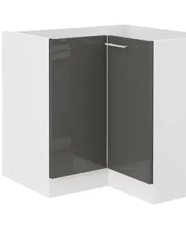 Kuchynské skrinky stojace Skrinka Do Kuchyne Lara Grey 90x90 Nd 2f Bb