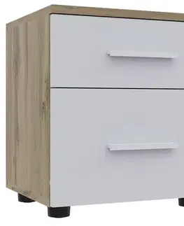 Nočné stolíky NABBI Melato nočný stolík dub tahoe / biela
