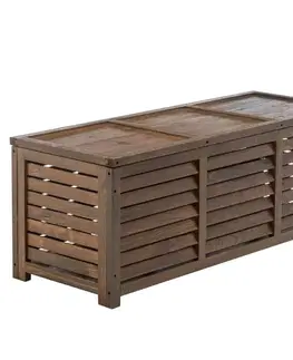 Záhradné úložné boxy KONDELA Ladam záhradný úložny box hnedá
