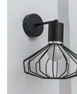 Svietidlá  Nástenné svietidlo SOLANO 1xE27/15W/230V čierna/lesklý chróm KK-1335/1 BK+CH
