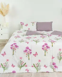 Prikrývky Stanex CLASSIC letný set Jar fialová, 140 x 200 cm, 40 x 60 cm