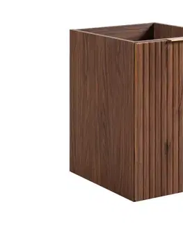 Skrinky do kúpeľne Elvisia Skrinka do kúpeľne FLOW Oak walnut 40 1D s košom | 40 cm