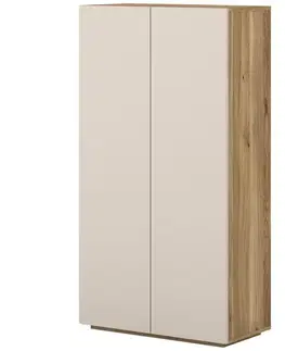 Komody s dvierkami Komoda Vysoká 2d Criss 42 Dub Mauvella/Kašmír