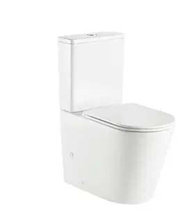 Doplnky do kúpeľne Mereo WC kombi, vyvýšené, vario odpad, kapotované, Smart Flush RIMLESS, keramické, vr. sedátka VSD92T1