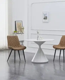 Jedálenské stoličky KONDELA Harlan jedálenská stolička svetlohnedá / čierna