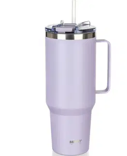 Termosky a termohrnčeky Banquet Termohrnček nehrdz. s uchom Twain 1200 ml, lila
