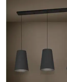 Svietidlá Eglo 390133 - Luster na lanku PETROSA 3xE27/40W/230V čierna 390133